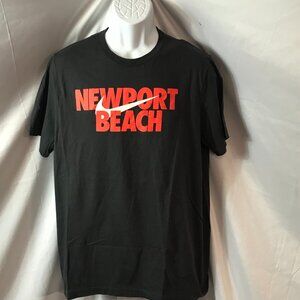 Nike Newport Beach Faded Black Activewear Athletic Sport Cut Tee Shirt